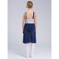 thumbnail image 7 of YIZYIF Girls Color Block Dance Dress Sleeveless Ballet Lyrical Contemporary Dance Costume Spandex Mesh Camisole Leotard Blue 10, 7 of 7