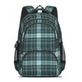 thumbnail image 2 of Blue and White Checkered Pattern Backpack for School, Cute School Bag with Adjustable Shoulder Straps and Padded Back, 16.9"x12.6"x5.9", 2 of 4