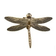 thumbnail image 2 of perfk Mini Dragonfly Sculpture Brass Desktop Dragonfly Sculpture for Desk Tea Room Gold and Black, 2 of 9