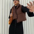 thumbnail image 4 of Shiyifa Veste Courte à Col Montant avec Fermeture Éclair pour Femmes, 4 of 7