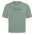 thumbnail image 2 of Men's Levelwear Green New York Yankees Ethereal Oversized Luxe Signature Knit T-Shirt, 2 of 3