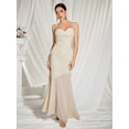 thumbnail image 3 of Elegant Ruched Bodycon Mermaid Evening Gown with Lace Overlay, 3 of 7
