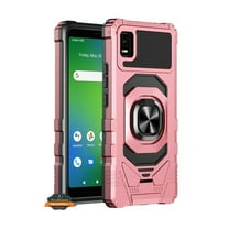 For Nokia C110 Premium Hybrid Magnetic Car Mount Ring Kickstand Stand Holder Armor Protective [Military Grade] Phone Case Cover by Xpression - Rose Gold