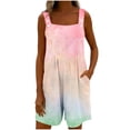 thumbnail image 7 of Iyufng Womens Rompers Printed Sleeveless Adjustable Straps Romper Summer Casual Shortalls, 7 of 7