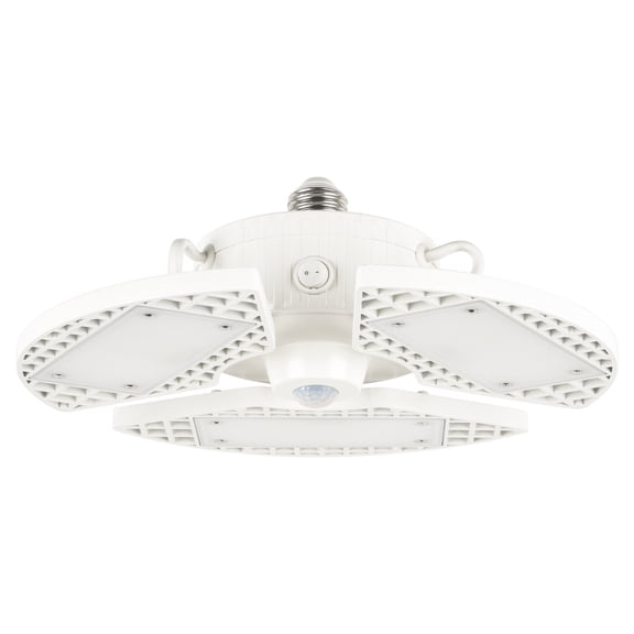 Great Value LED Daylight Garage Light, 80-Watt (8000-Lumen), Motion Sensor Included, E26 Screw-in Base