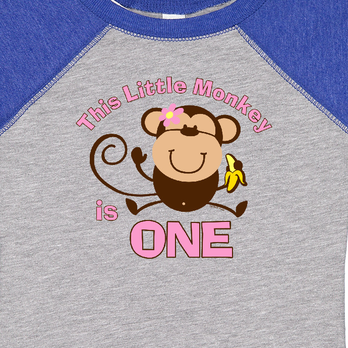 Inktastic Little Monkey Girl 1st Birthday Girls Baby Bodysuit - image 3 of 4