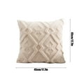 thumbnail image 3 of Latrodar Modern Pillowcase Woven Pillowcase Office Sofa Eco-Friendly Material r Colors 17.7x17.7in Beige 10x10 Inch Home Decor, 3 of 5