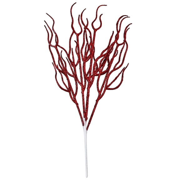 Glitter Christmas Tree Picks, Artificial Glitter Stem Ornaments 13.78 Inches Fake Christmas Picks, Decorative Glitter Sticks Branches Twigs for Christmas Tree DIY Wreath Crafts
