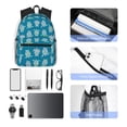 thumbnail image 6 of Haiem Sea Turtle Lightweight Backpack for School, Classic Basic Water Resistant Casual Daypack for Travel with Bottle Side Pockets, 6 of 8