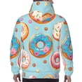 thumbnail image 7 of Balery Colorful Donut Pattern Mens Hoodie Kangaroo Pocket Hoodie Pullover Hooded Sweatshirt Ideal for Daily Wear Travel and Home-4X-Large, 7 of 7