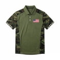 thumbnail image 5 of TQWQT Men's American Flag Golf Polo Shirt Short Sleeve Patriotic Performance Polo Quick Dry 4th of July Golf Shirt Independence Day USA Flag Casual Tops Army Green XL, 5 of 5