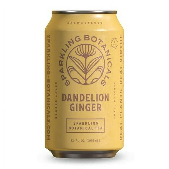 Rishi Tea Sparkling Beverage Dandelion Ginger 12 fl oz (Pack of 12)