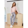 thumbnail image 5 of Ekouaer Pajamas For Women Comfy Long Sleeve Jogger Set Lounge Pjs Set With Pockets polka dots, 5 of 7