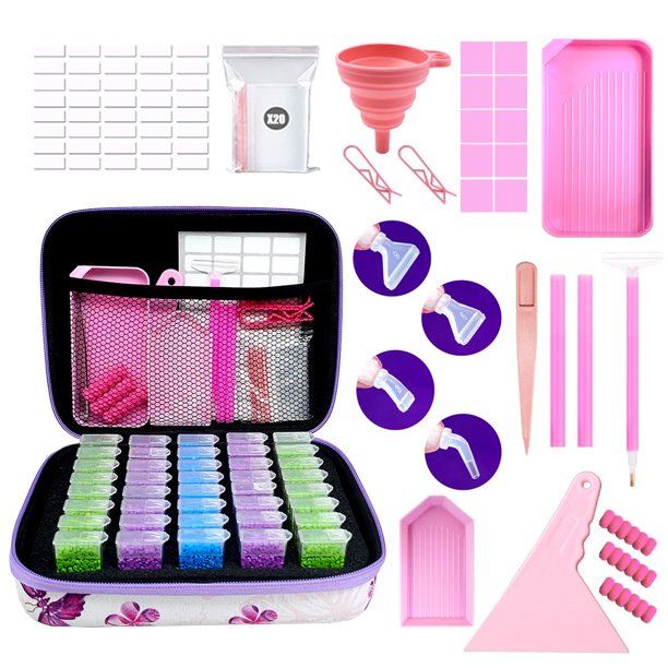 Organizador Accesorios Diamond Art Estuche Almacenamiento Diamantes Útil 40/60 Botellas