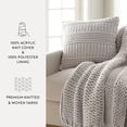thumbnail image 3 of Noble Linens Decor Throw Pillow in Cozy Chunky Knit Fabric, 3 of 8