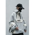 thumbnail image 3 of Niepce Inc Japanese Streetwear Windbreaker Grey Men's Anorak Cargo Jacket, 3 of 10