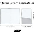 thumbnail image 2 of 2Pcs 4 Layers Silver Polishing Cloth Jewelry Cleaning Cloth Sterling Silver Anti-Tarnish Cleaner Rectangle Light Grey 28x17.8x0.2cm, 2 of 6