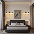 thumbnail image 3 of Deyidn Black Vanity Light, 3-Light Modern Bathroom Fixture with K9 Crystal Shades, 22 Inches, Dimmable, 3 of 12
