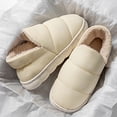 thumbnail image 6 of Gpaecead Unisex Winter Quilted Nylon Flat Shoes Warm Sherpa Lined Slip On Indoor Outdoor House Shoes With Non Slip Sole White, 6 of 7
