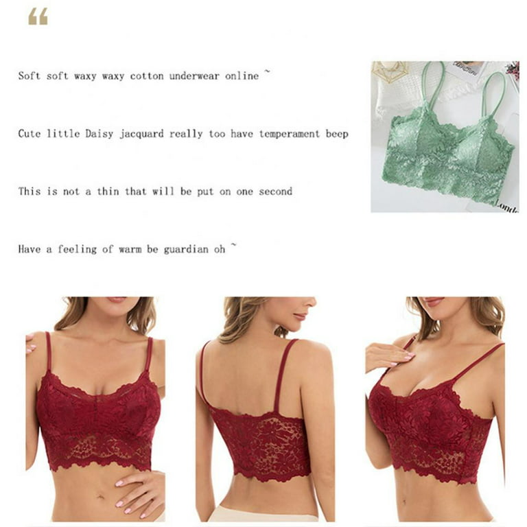 Ladies Lace Bras Girls Bras With Padded Lace Tube Tops Bras With Shoulder  Straps Camisole Short Vests Steelless Daily Use Bras