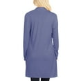 thumbnail image 3 of Women's Casual Long Sleeves Side Pockets Solid Cardigan, 3 of 3