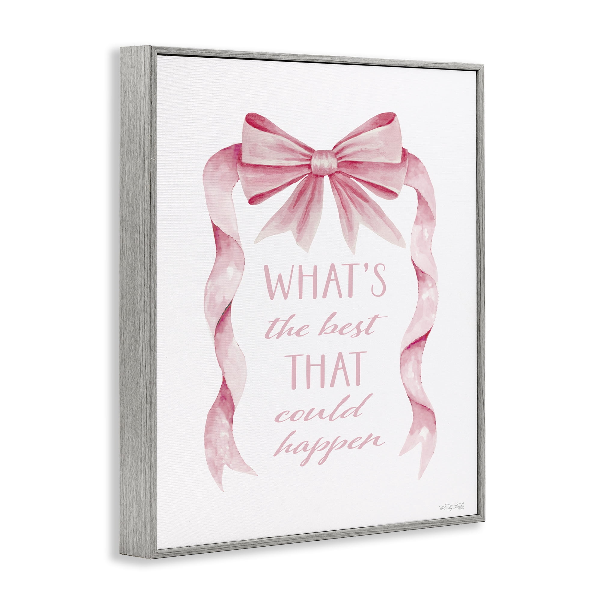 Stupell Industries Optimistic Best That Could Happen Gray Framed Giclee Art, design by Cindy Jacobs