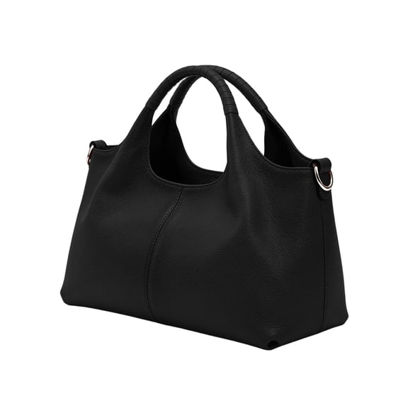 TrendOFT Womens Leather Tote Bags Fashion Soft Leather Casual Commute Large Capacity Single Shoulder Handbag Black One Size