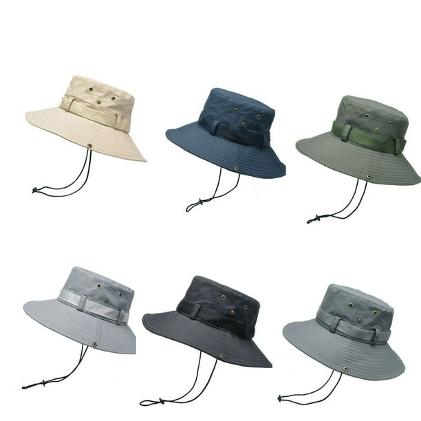 Unisex Fishing Boonie Hat, Breathable Wide Brim Outdoor Bucket Hat