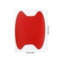 thumbnail image 2 of Car Door Handle Sticker Carbon Fiber Door Handle Sticker; Protector Film Anti-scratch Universal Auto Handle Cover, Red, 2 of 9