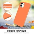thumbnail image 3 of iPhone 11 Case, Liquid Silicone Soft Gel Rubber Slim Cover with Microfiber Cloth Lining Cushion Shockproof Full Body Protective Case for iPhone 11 6.1” for Women Men, Orange, 3 of 16