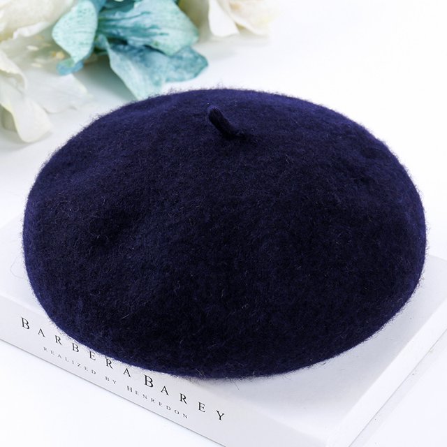 Boina de primavera, otoño e invierno, estilo hongo, gorro de mujer, gorro de calabaza transpirable, gorro de pintor de lana