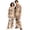 Khaki, variant on Men Women Halloween Allover Jack-O'-Lantern Print Brushed Milk Silk Polyester Pajama Set, Multi Size Multi Color Notch Collar Loose Long Sleeve Couple Sleep Loungewear(Red3XL)