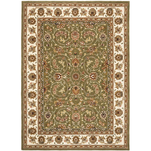 SAFAVIEH Traditions Thaddeus Floral Wool Area Rug, Sage/Ivory, 9' x 12'