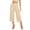 Khaki#crossover tummy control wide leg gaucho yoga capris, variant on Wide Leg Gaucho Pants for Women Crossover High Waisted Capri Yoga Pant with Pockets Tummy Control Stretchy Gym Sweatpant Purple,S
