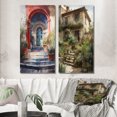 thumbnail image 1 of Designart "Rustic Stairway Welcoming Cottage Entry I" Farm Wall Art Set Of 2 - Country Red Wall Decor Set Of 2, 1 of 6