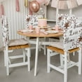 thumbnail image 3 of Retro Country Stars Chair Back Covers Set of 1, Faith Love Home Berries White Wood Striped Stretch Dining Chair Back Slipcovers Removable Seat Cover for Kitchen Restaurant Hotel Cafe, 3 of 9