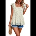 thumbnail image 2 of Blusas Tipo Túnica de Verano para Mujer, Blusas Informales Elegantes, Holgadas, de Corta. Albaricoque S, 2 of 10
