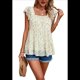 thumbnail image 2 of Blusas Tipo Túnica de Verano para Mujer, Blusas Informales Elegantes, Holgadas, de Corta. Albaricoque M, 2 of 10