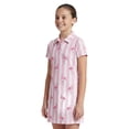 thumbnail image 3 of Birdie Bound Girls Beverly Flamingo Dress with Short Sleeves, Sizes XS-XL, 3 of 5