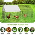 thumbnail image 4 of Huloretions Metal Chicken Coop,Portable Poultry Cage Walk in Hen House,Chicken Run with Waterproof Cover,Outdoor Backyard Farm Animal Enclosure Crate Pet Playpen Exercise Pen for Rabbit Duck, 4 of 7