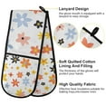 thumbnail image 2 of Yayeee Double Oven Mitt Kitchen Heat Resistant Baking 35" x7" Quilted Glove, Colorful Retro Floral, 2 of 6