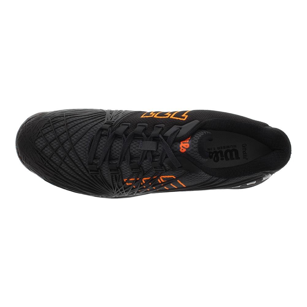 Wilson Men's Kaos 2.0 SFT Tennis Shoe (Ebony/Black/Shocking Orange