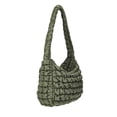 thumbnail image 6 of No Boundaries Women's Quilted Puffer Oversized Shoulder Hobo Bag, Olive, 6 of 8
