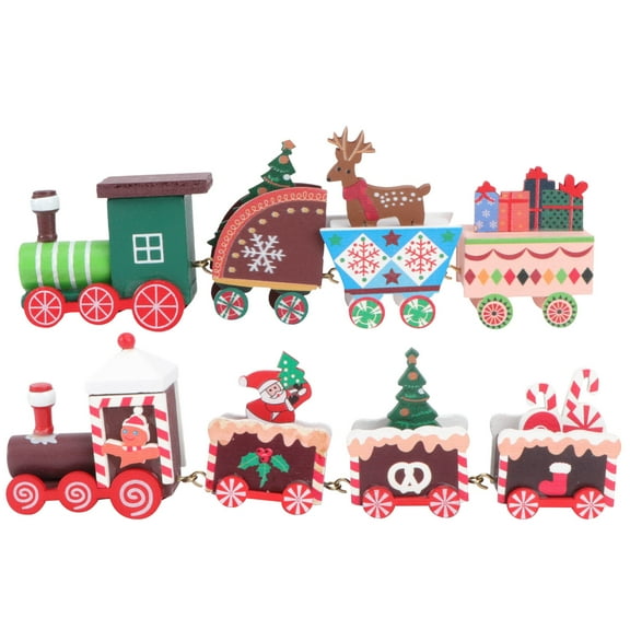 Raindrops Locomotive Small Train Holiday Decoration Ornament for Countertop Kids Room or Child's Playroom