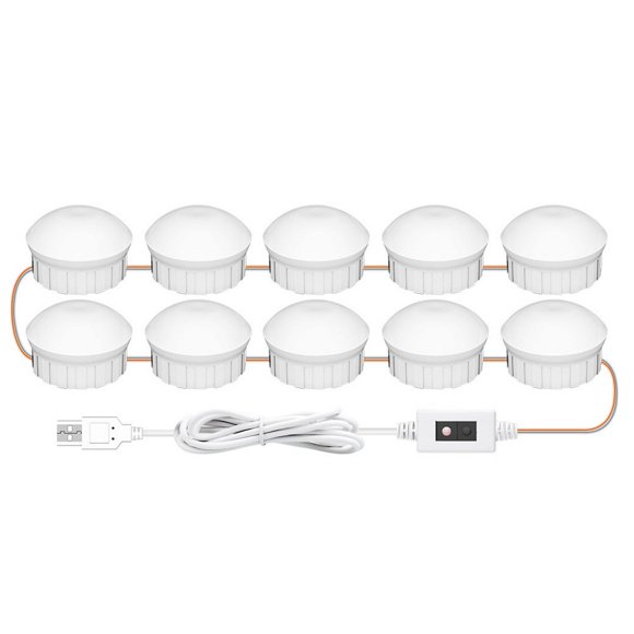 1 Set Vanity Mirror Lights Soft Lighting Eye Protection Smart Hand Sensor Adjustable Brightness Illumination 5V Bathroom Mirror Light Dressing Table Lamps for Home Use