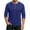 Dark Blue_002#725, variant on Homozy Mens Henley Shirts Crew Neck 3/4 Sleeve Button T Shirt S-3xl, Casual Solid Color Tee for Men Big and Tall