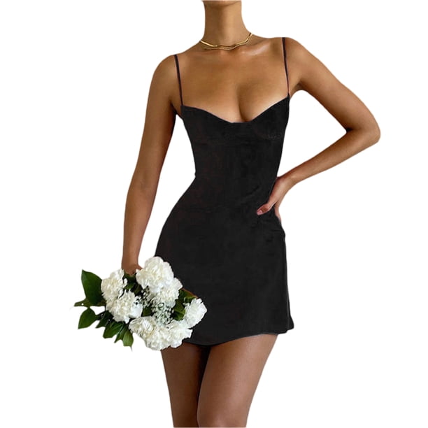 Txlixc Vestido ajustado de mujer, vestido de tirante sin mangas / estampado Txlixc moda