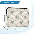 thumbnail image 3 of Quilted Laptop Sleeve for 13-16 Inch Laptops Protective Laptop Case Cover Lightweight Travel & Office Essentials Emerald Green Hearts Pattern, 3 of 8