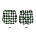 thumbnail image 3 of Pofeuu Green White Christmas Tree Lumberjack Plaid Print Women's Athletic Shorts Running Workout Shorts Tummy Control Quick Dry Gym Shorts with Pockets Double layer sports shorts-XX-Large, 3 of 7