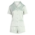 thumbnail image 6 of Joyspun Women’s Stretch Satin Short Sleeve Top and Shorts Pajama Set, Sizes XS-3X, 6 of 6